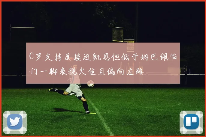 C罗支持度接近凯恩但低于姆巴佩临门一脚表现欠佳且偏向左路