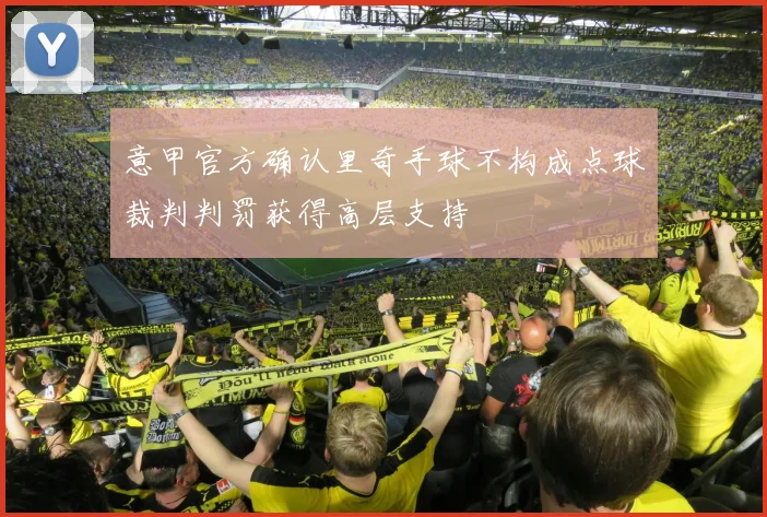意甲官方确认里奇手球不构成点球裁判判罚获得高层支持